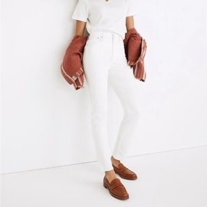 Madewell The Perfect Vintage Jean Tile White Raw Hem Size 24 NWT